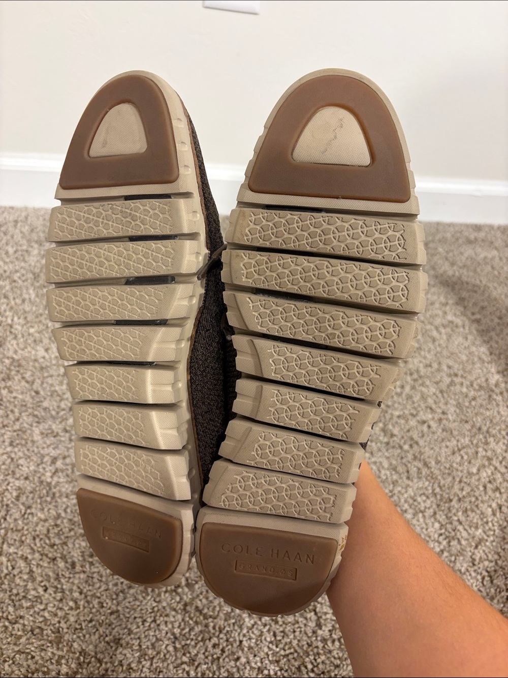 Cole Haan Brown Knit Lace-Up Oxfords - Picture 7 of 8